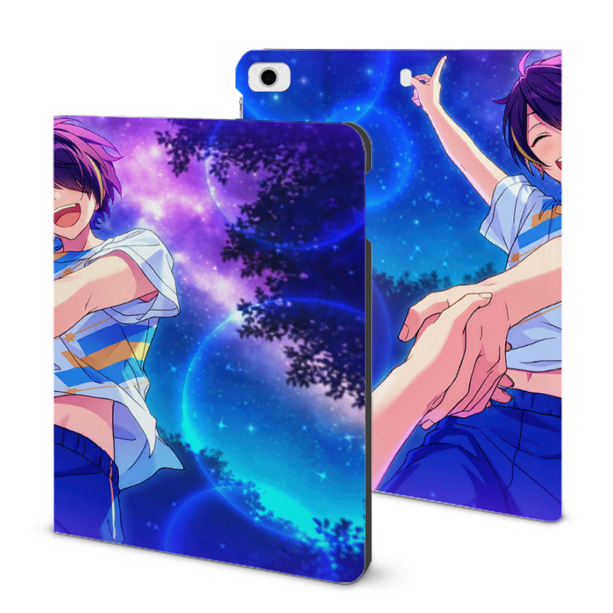 （画像用） あんさんぶるスターズ! Ensemble Stars IPad ケース ブック型 PUレザー TPU 耐衝撃 軽量 薄型 ペン収納なし 全面保護 IPad 各モデル対応